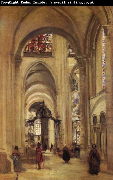 Corot Camille Interior of the Cathedral of sens